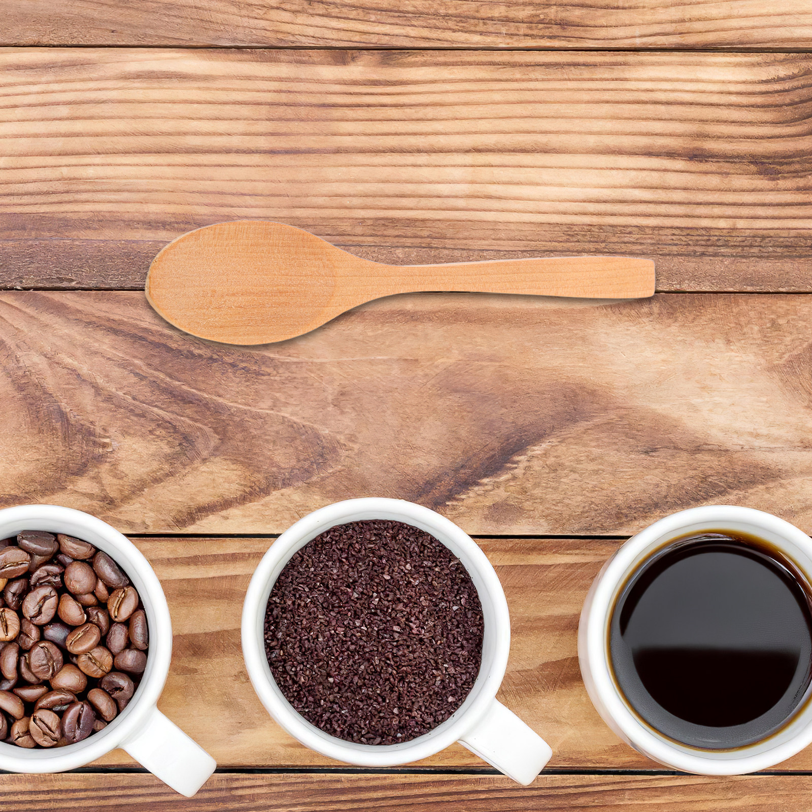 Sugar Scrub Coffee - 10 Cucchiaini in Legno per Gelato,
